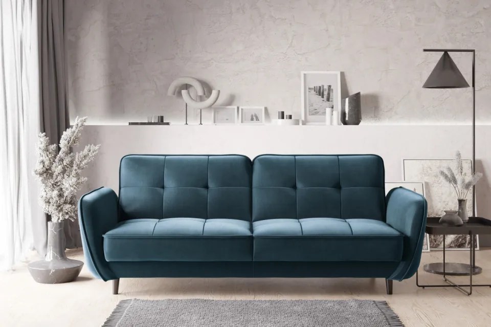 Canapea tapitata, extensibila, cu spatiu pentru depozitare, 220x83x90 cm, Bellis 03, Eltap (Culoare: Cafeniu Pepit / Nube 5)