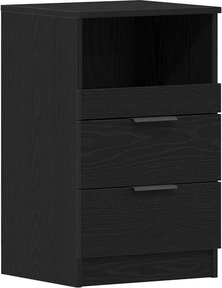 vidaXL Dulap de noapte Stejar Negru 40 x 35 x 65 cm Lemn compozit