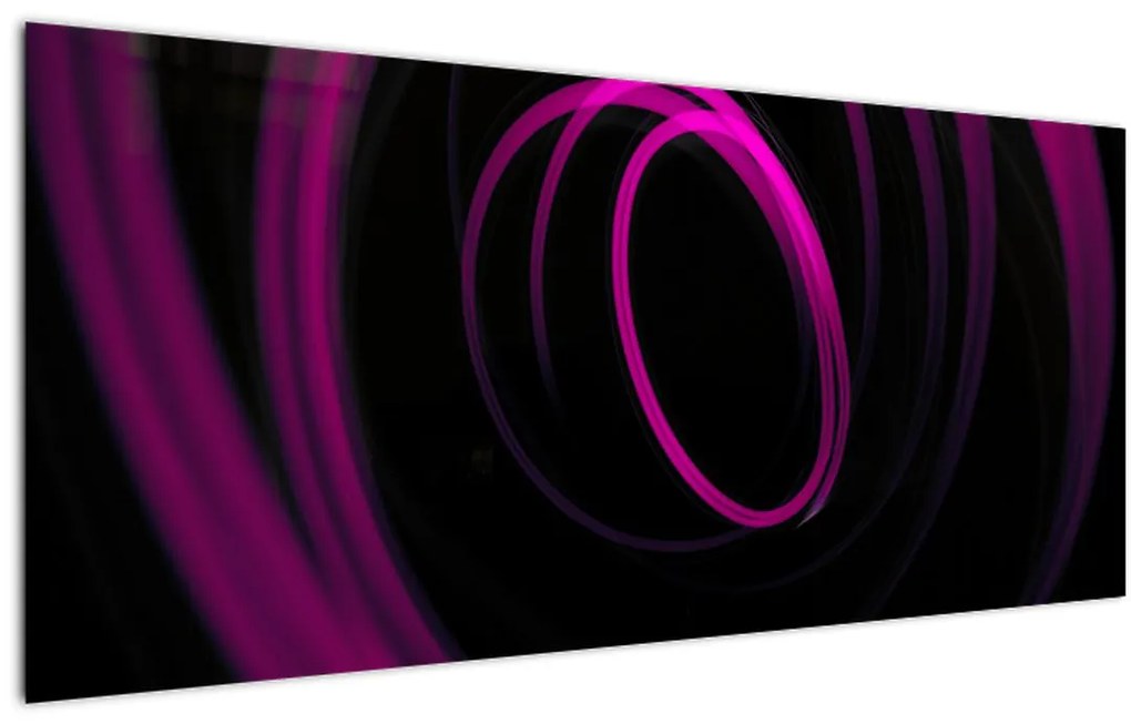 Tablou - linii violete (120x50 cm)