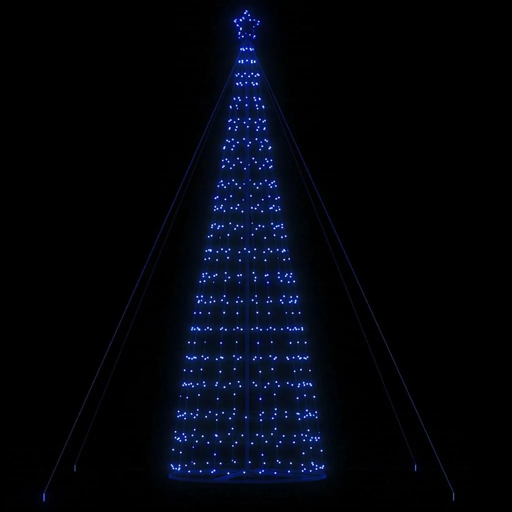 vidaXL Pom de Crăciun LED 1534 LED-uri Albastru 503 cm