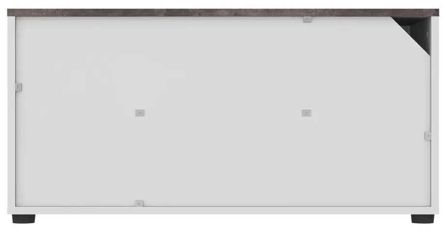 Comodă TV alb-gri cu aspect de beton 90x45 cm Angle – TemaHome