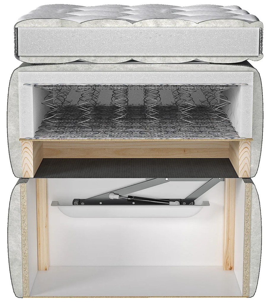 Pat matrimonial Boxspring 140 cm Amarydia (fresh 32). 1054284