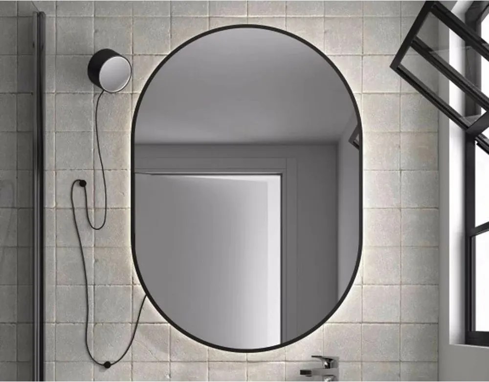 Oglinda cu iluminare Led Gala Moira 60x85 cm negru