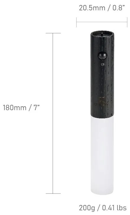 Aplică de perete neagră LED cu USB Baton – Gingko