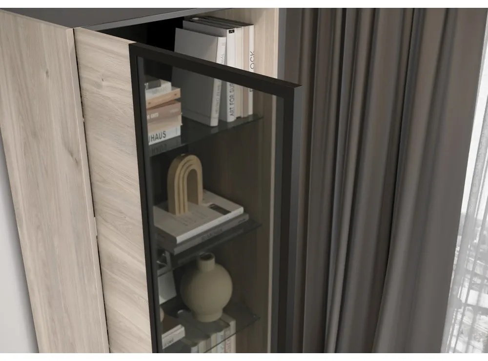 Vitrină cu aspect de lemn de stejar 64x206 cm Cantoria - Germania