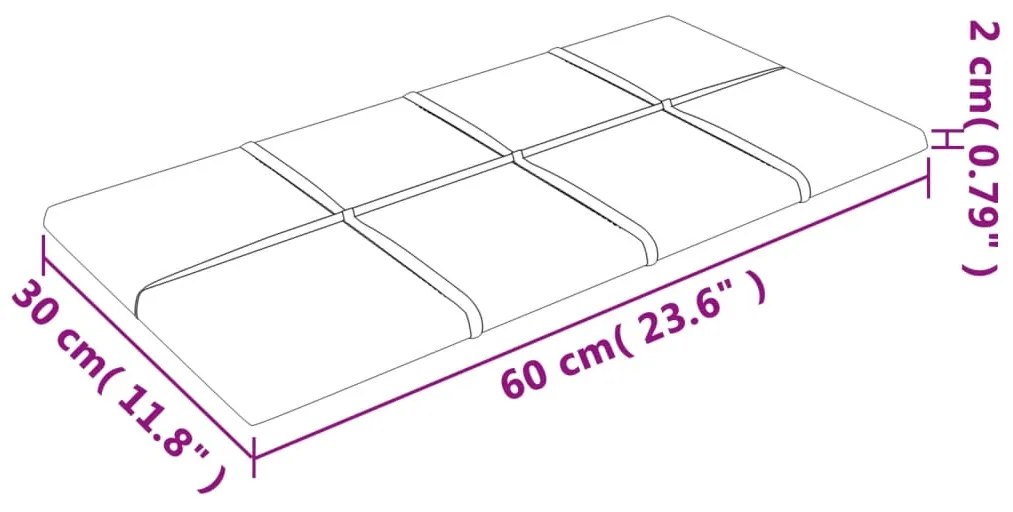 Panouri de perete 12 buc. maro 60x30 cm textil 2,16 m   12, Maro, 60 x 30 cm