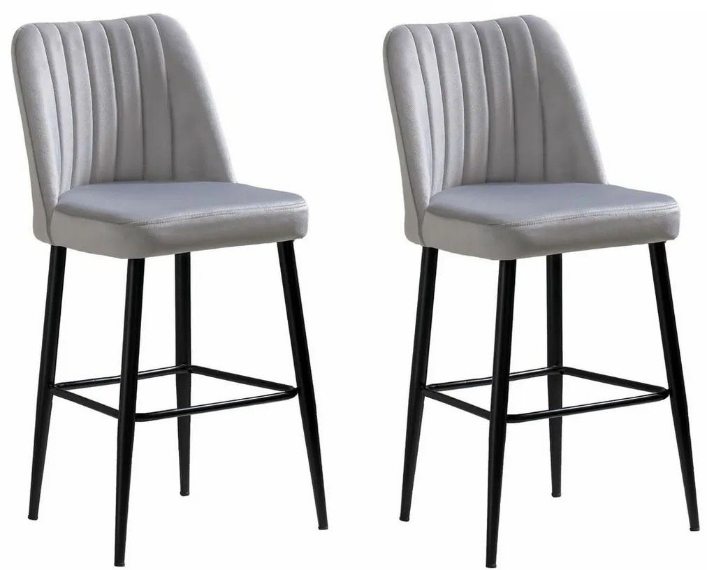 Set de scaune de bar Vento Cream and Black, 2 buc., 2 buc.