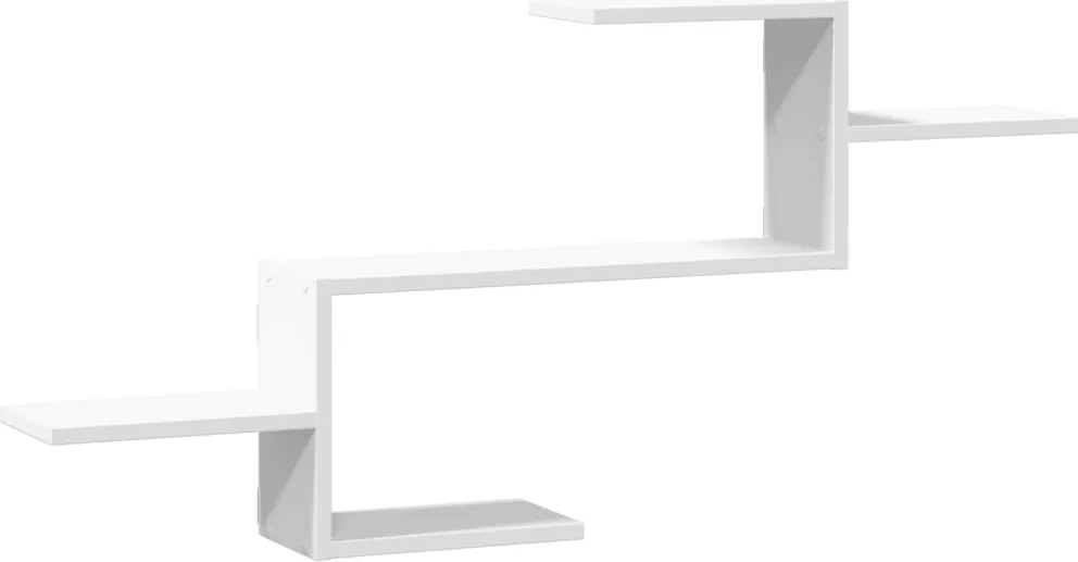 vidaXL Raft de perete, alb, 104x15x49 cm, lemn prelucrat