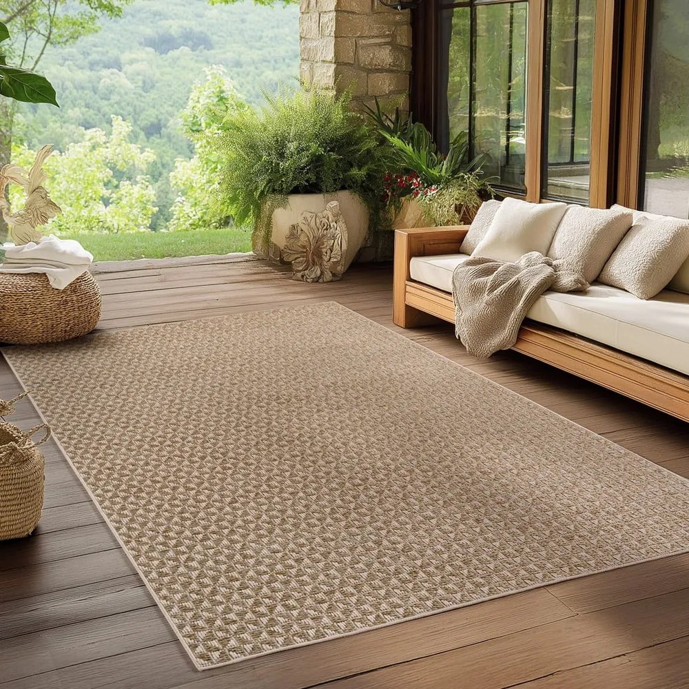 Covor pentru exterior și interior bej 200x290 cm Ibiza 1903 – Ayyildiz Carpets