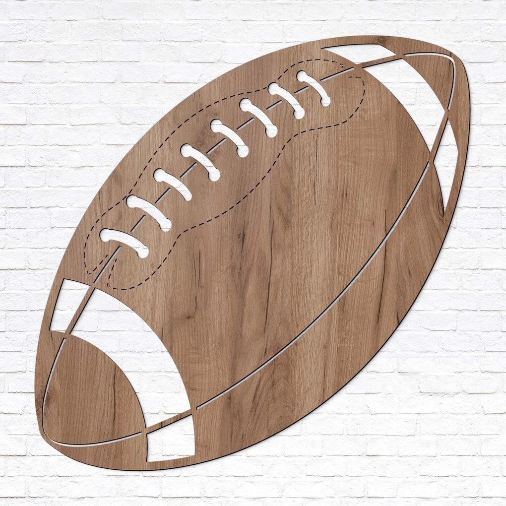 DUBLEZ | Tablou din lemn - Minge de fotbal american