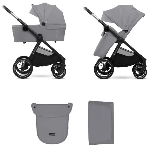 Cărucior de copii combinat 2 în 1 KINDERKRAFT NEA 2 Platinum grey