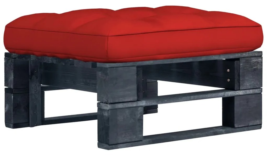 vidaXL Taburet de grădină din paleți, negru, lemn de pin tratat