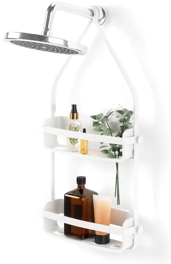 Raft pentru baie alb suspendat din plastic Flex – Umbra