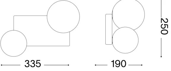 Plafonieră LED Ideal Lux PENTA 2xG9/3W/230V auriu