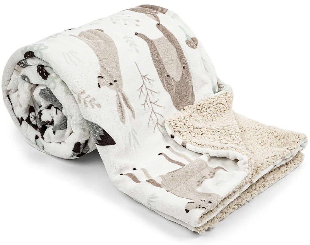 Pătură din imitație blăniță 4Home Nordic Friends, 150 x 200 cm