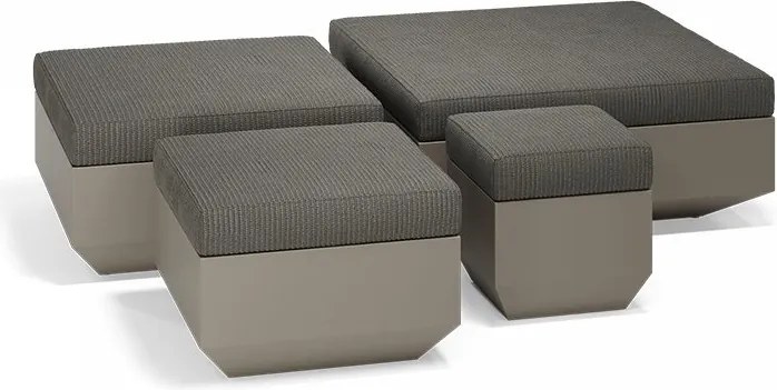 Taburete de exterior / interior design modern premium VELA OTTOMAN CHAISE-LONGUE 100cm