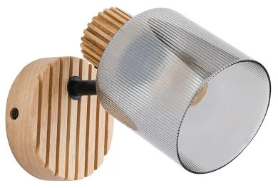 Brilagi - Aplica spot de perete HYGGE 1xE14/15W/230V lemn/fumuriu