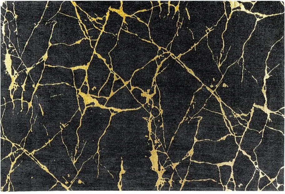 Covor negru cu aspect de marmura MARMOR 160x240cm