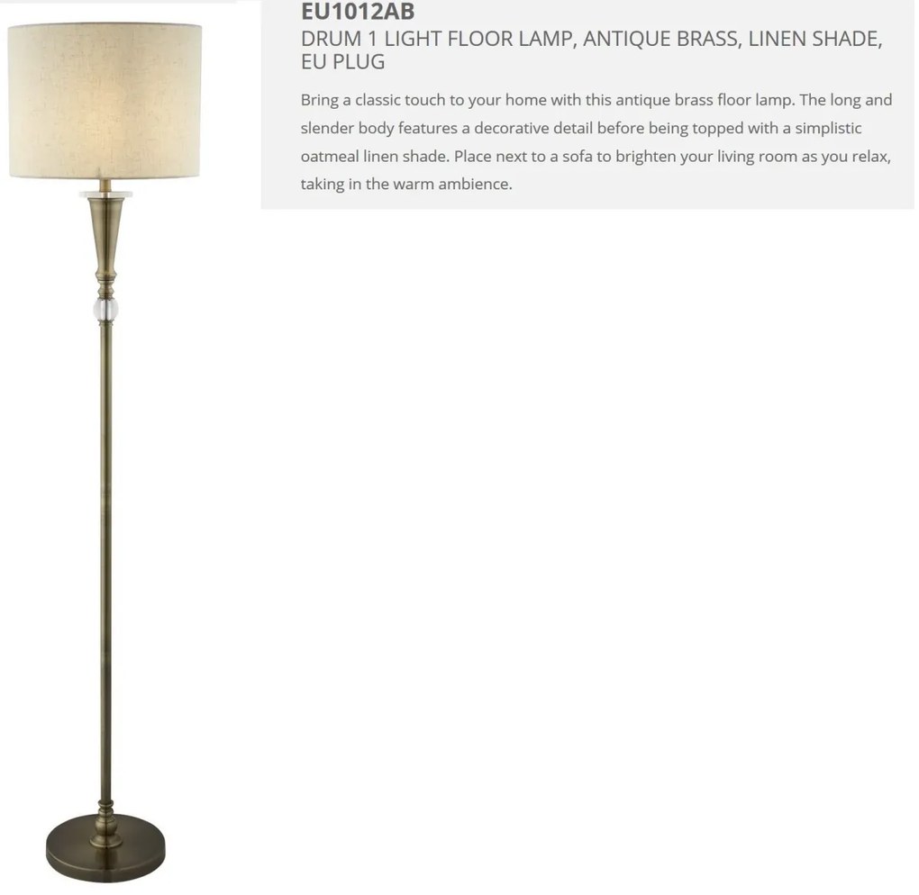 Lampadar / Lampa de podea clasica design elegant Oscar EU1012AB SRT