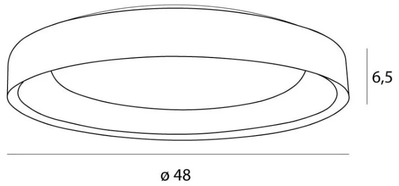Plafoniera LED design slim circular Tornado 48cm