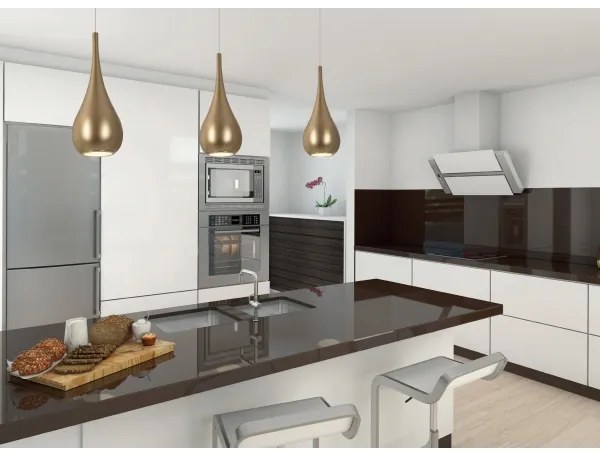 Lustră pe cablu MAXLIGHT P0436 DROP 1xE27/40W/230V d. 20 cm auriu