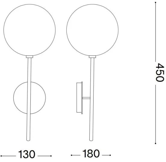 Aplică LED Ideal Lux EQUINOXE 1xG4/2W/230V auriu