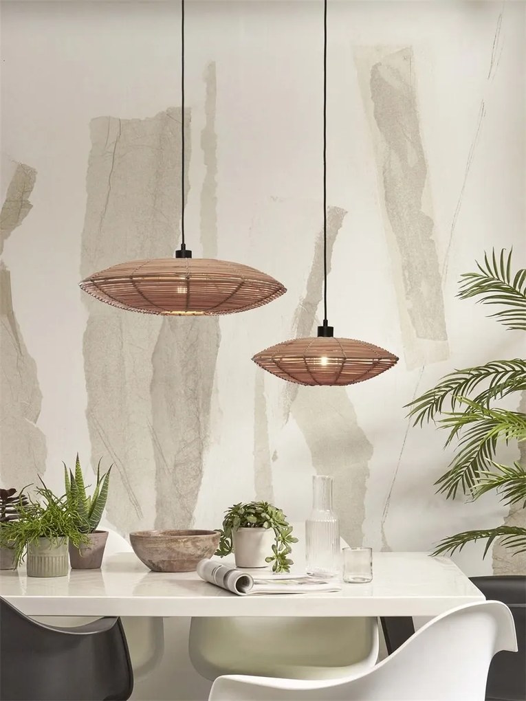 Lustra/Pendul eco din ratan Tanami disc L, nat