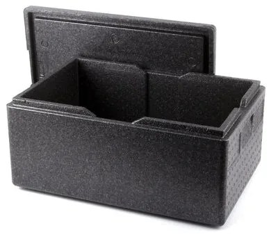 Cutie termoizolanta cu capac, 80 lt, tip thermobox, ideala pt transport, din spuma polipropilenica, interior 625x425x(H)300 mm, exterior