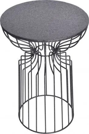 Masuta auxiliara design unicat Variation 50cm, negru