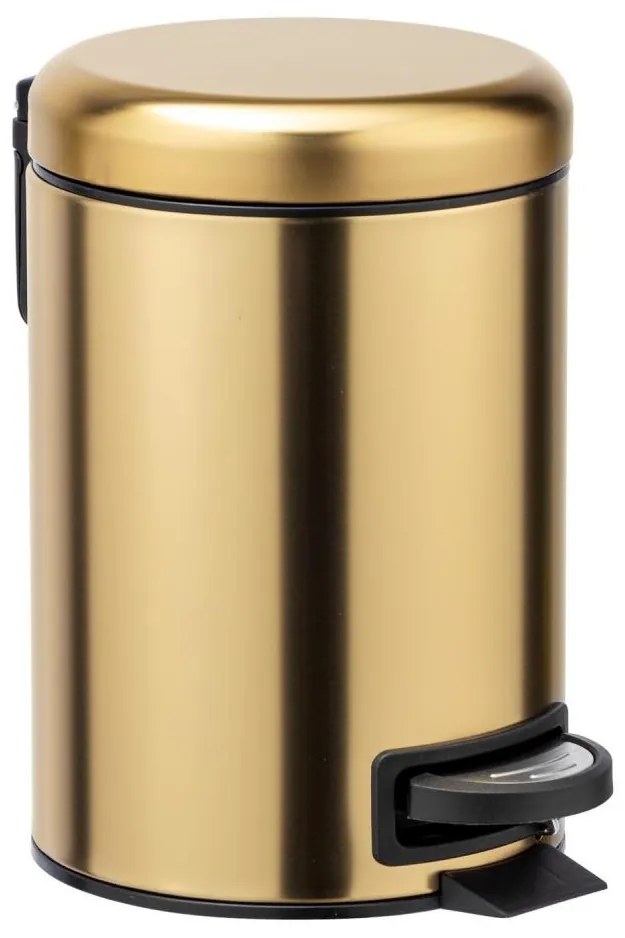 WENKO 24009800 - Coș de gunoi LEMAN 17x25 cm inox/auriu/negru