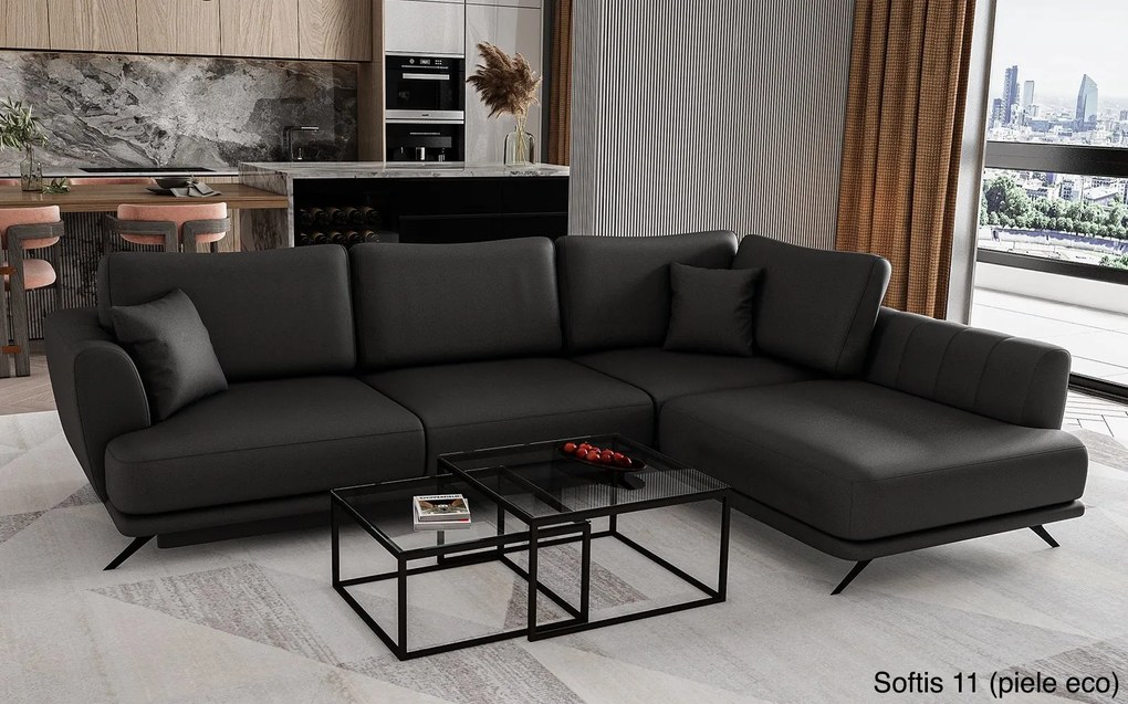 Colțar lemn masiv Extensibil Leona Depozitare 280x178cm Personalizabil