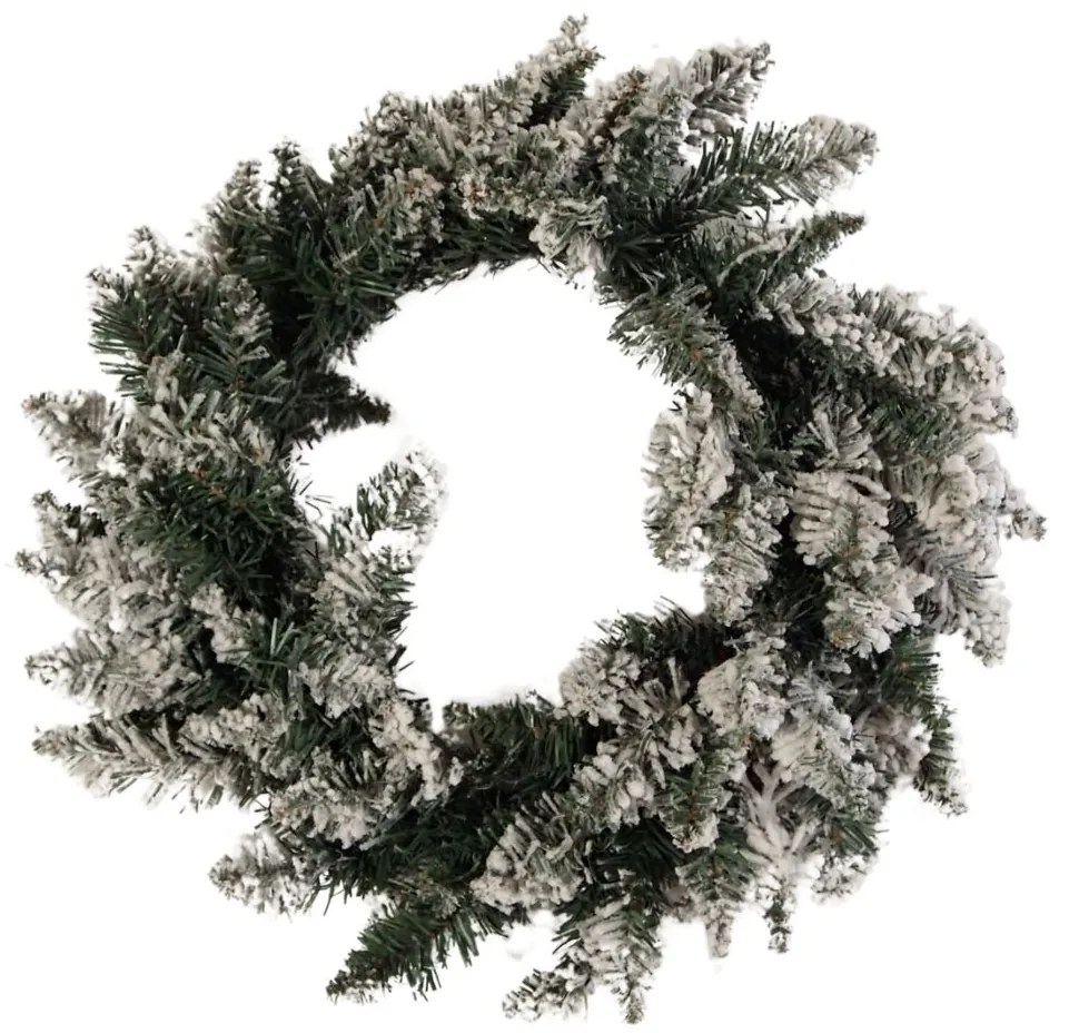 Coronita artificiala Christmas, verde, 45 cm