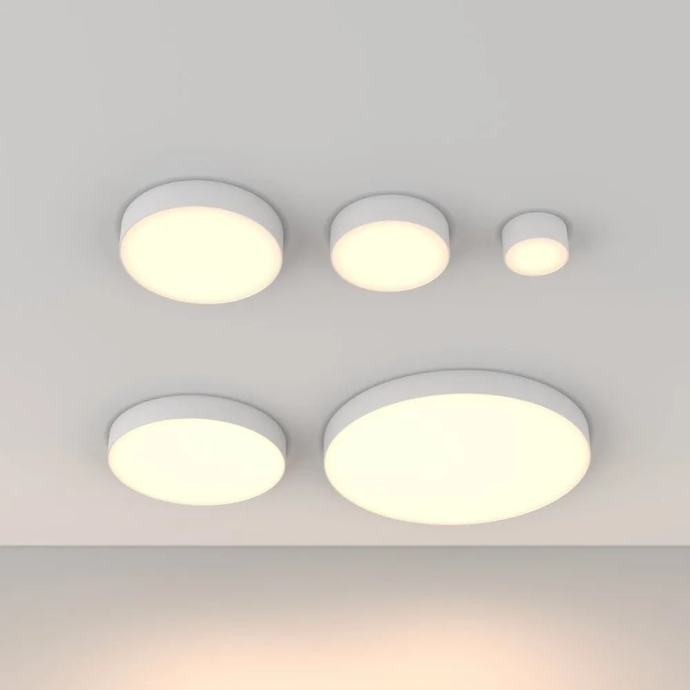 Plafoniera LED design tehnic Zoom D-22cm 3000K alba