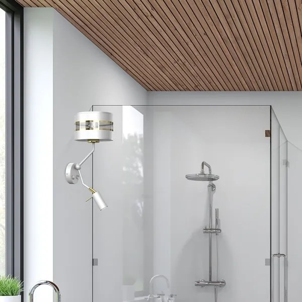 Lampă de perete ULTIMO 1xE27/40W/230V + 1xGU10/MR11/7W albă