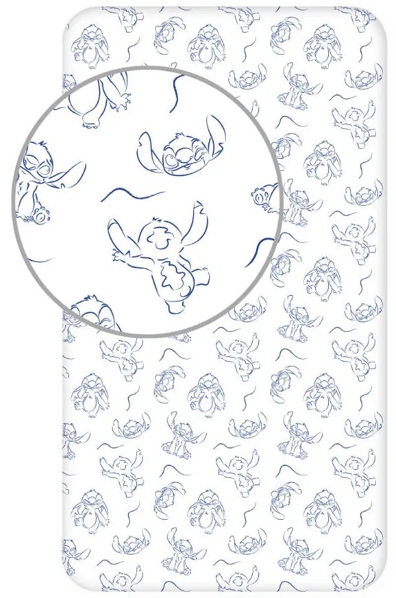 Disney Lilo și Stitch Stellar Waves cearșaf cu elastic 90x200 cm