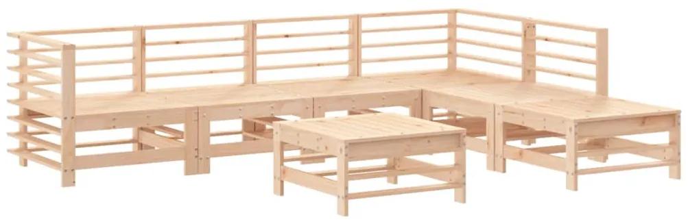 3186438 vidaXL Set mobilier de grădină, 7 piese, lemn masiv de pin