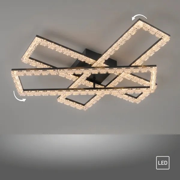 JUST LIGHT. 14733-18 - LED Plafonieră GLITRA LED/35W/230V neagră