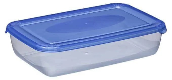 Cutie alimentară Polar Dreptunghiulară cu Capac Albastru de 900 ml
