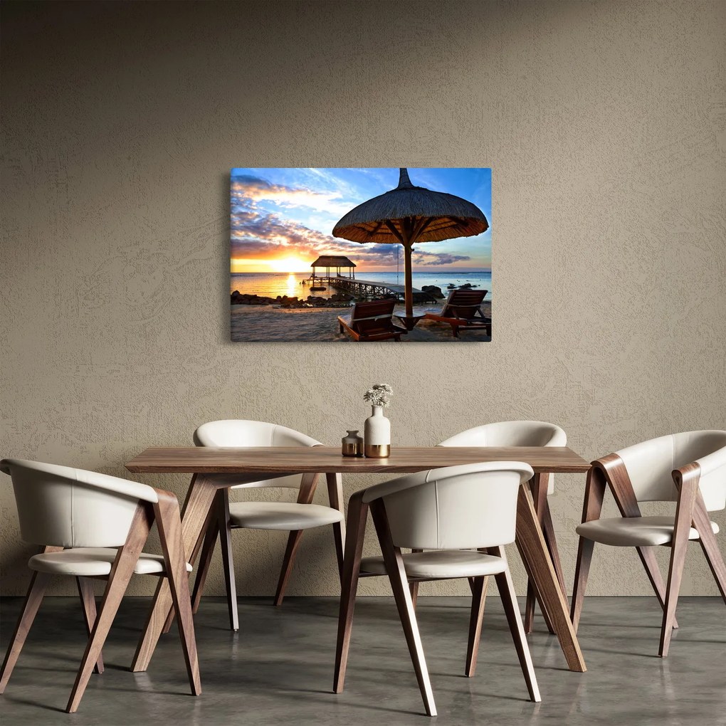 Tablou - Apus de soare în Mauritius (90x60 cm)