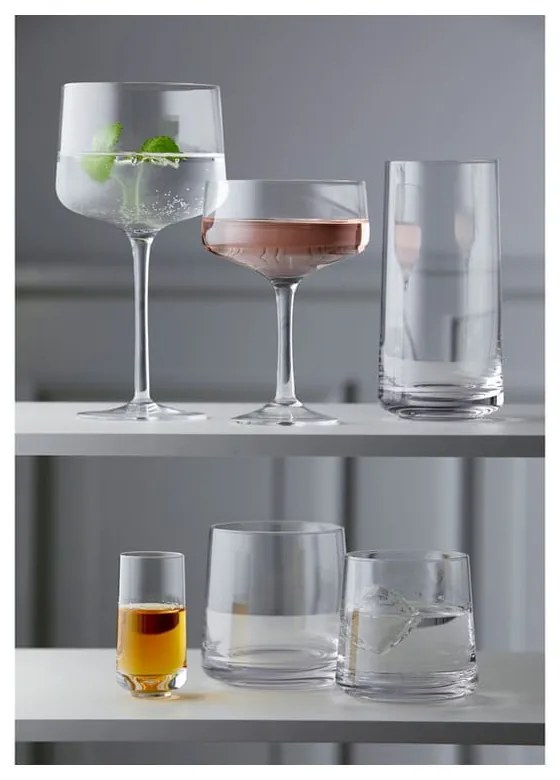 Set 2 pahare de cristal pentru cocktailuri Zone Rocks, volum 270 ml