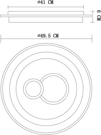 Globo 41005 - Plafonieră LED KRISWALL LED/48W/230V Ø 49,5 cm