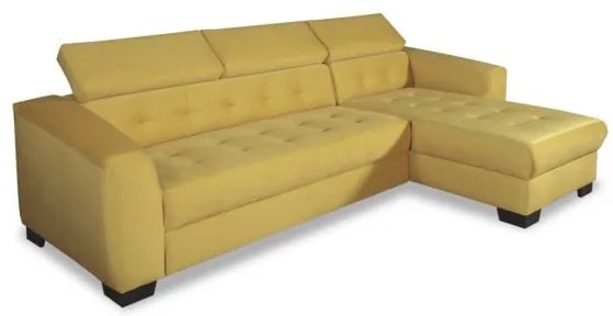 Coltar extensibil Karma Dreapta, 5 Locuri, Galben, 291 x 177 x 86 Cm