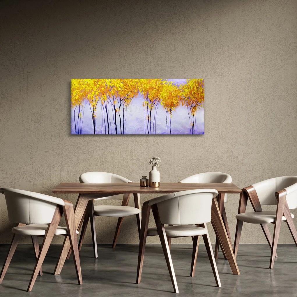 Tablou - Copaci galbeni (120x50 cm)