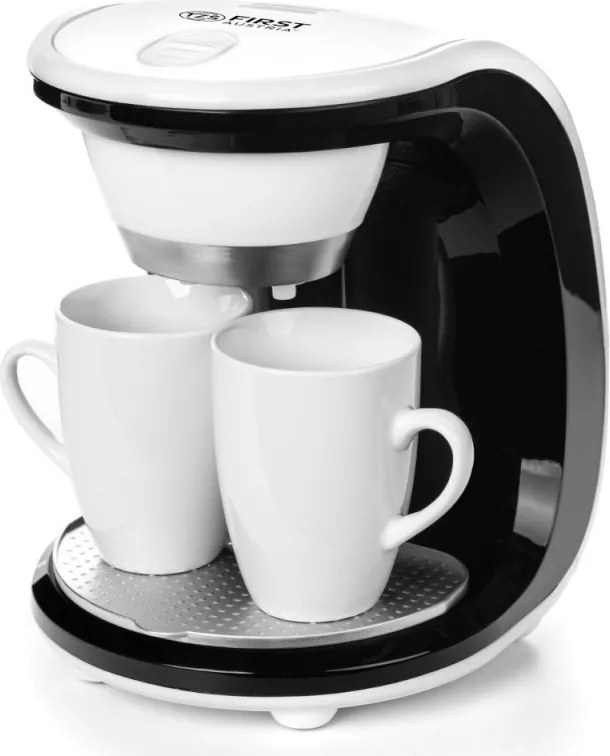 La mâna a doua: Cafetiera First Austria FA-5453-2, 450W, 2 cesti, Filtru detasabil, Alb