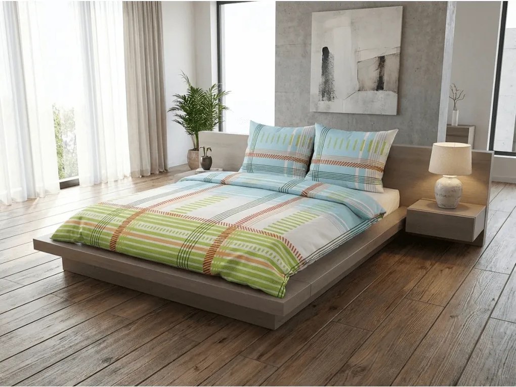 Lenjerie de pat din bumbac TAVONE colorata Dimensiune lenjerie de pat: 70 x 90 cm | 140 x 200 cm