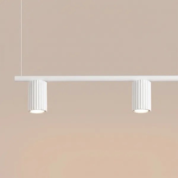 Sollux SL.2711 - Lustru suspendat pe cablu KARBON 4xGU10/10W/230V alb