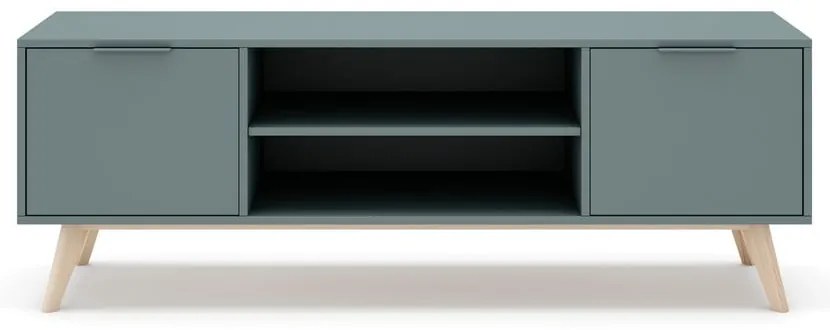 Comodă TV verde prăfuit 140x53x40 cm Pisco – Marckeric