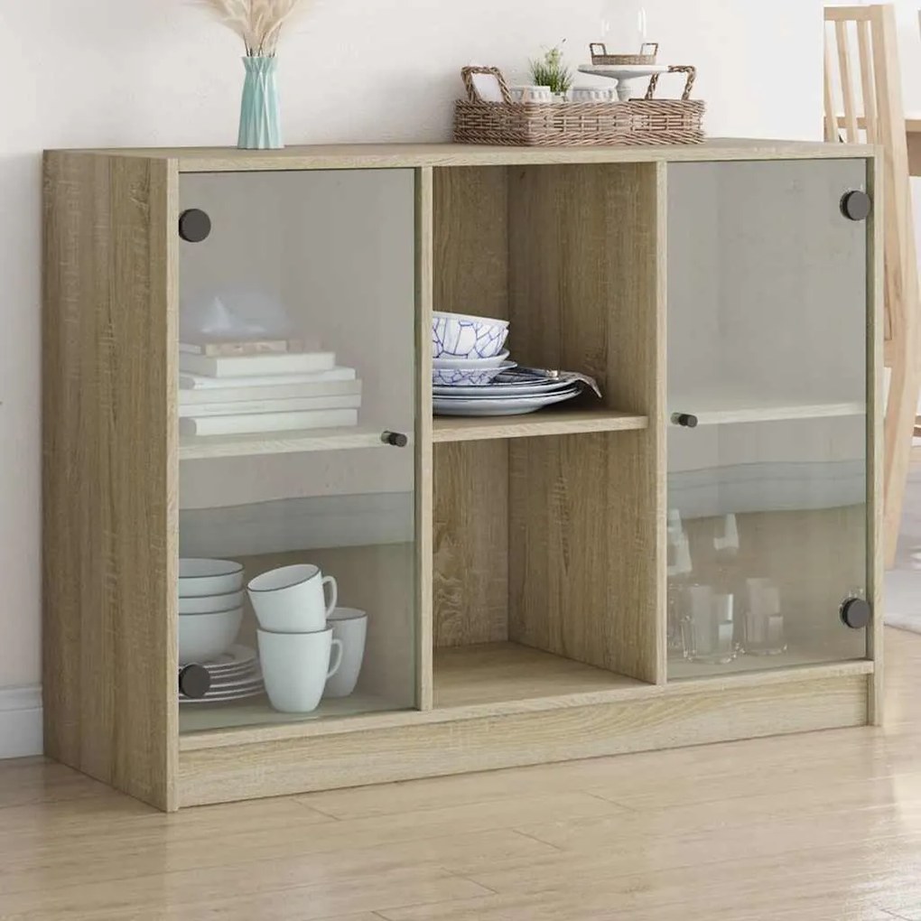 vidaXL Servantă, stejar sonoma, 102x37x75,5 cm, lemn prelucrat