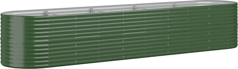 vidaXL Strat înălțat grădină 368x80x68 cm oțel galvanizat