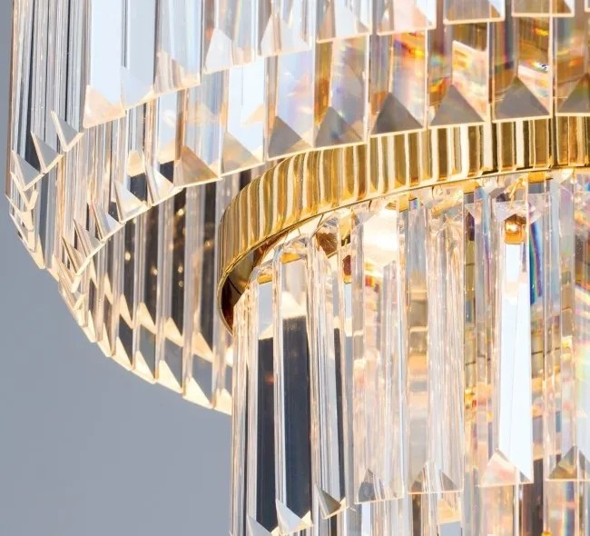 Candelabru, Lustra LED design LUX PRISM, 24K gold plated
